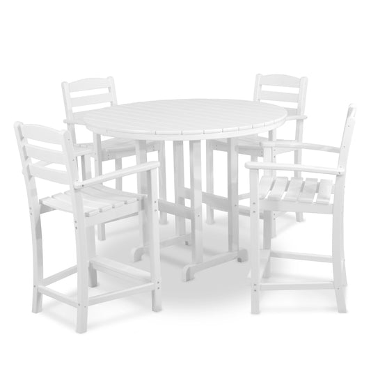 La Casa Cafe 5 Piece Counter Set White