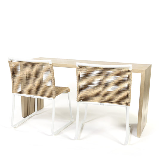 Monaco 3 Piece Dining Set White Finish