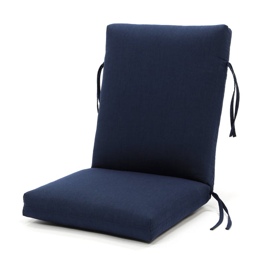 Sunbrella High Back Dining Chair Cushion Spectrum Indigo