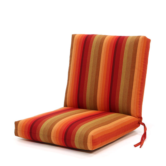 Sunbrella Low Back Dining Chair Cushion Astoria Sunset