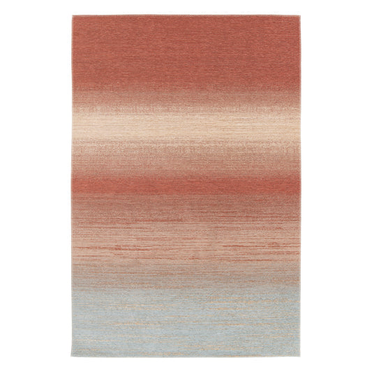 Treasure Garden 7x10 Desert Sunset Orange Area Rug