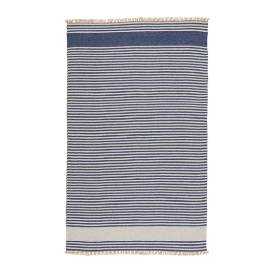 Vibe by Jaipur Living Strand Striped Blue Beige Area Morro Bay MRB03
